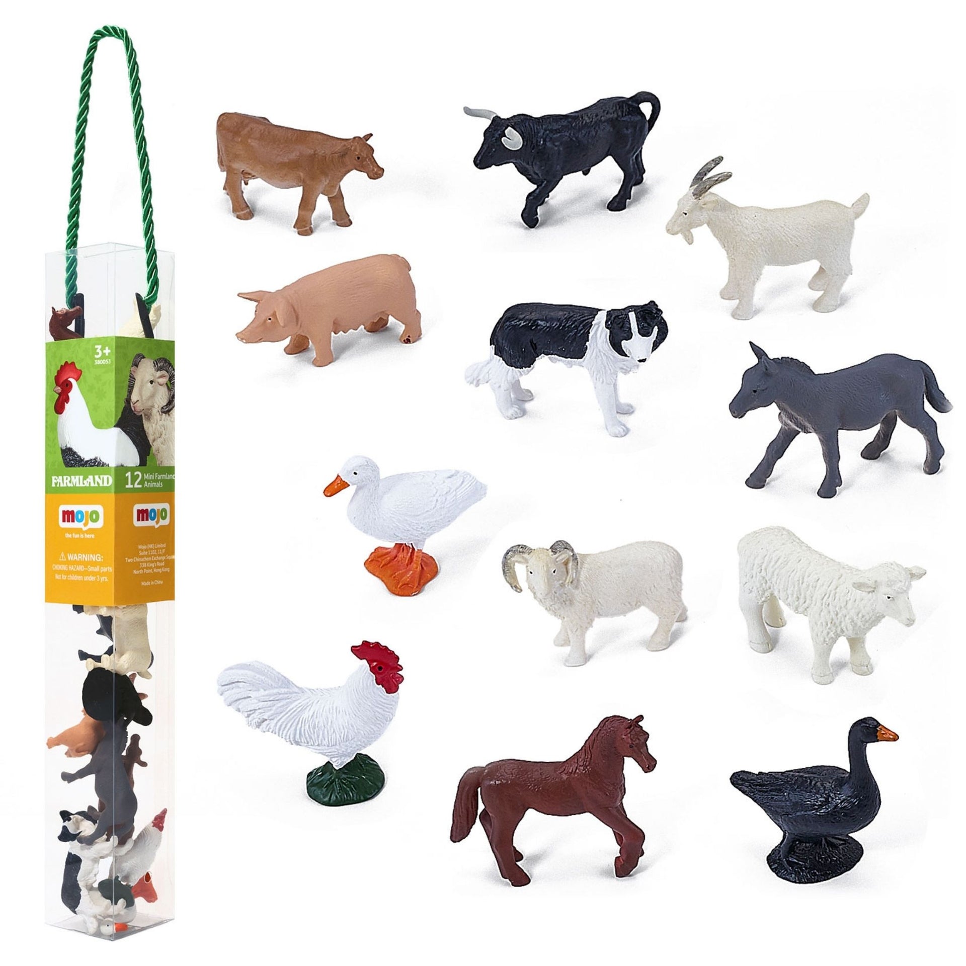 Mojo Farm Animals Tube - 12 Piece