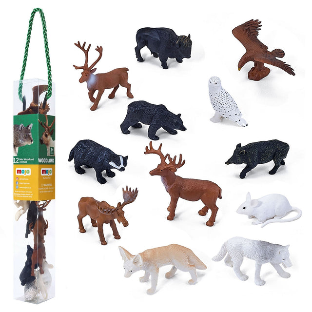 Mojo Woodland Animals Tube - 12 Piece