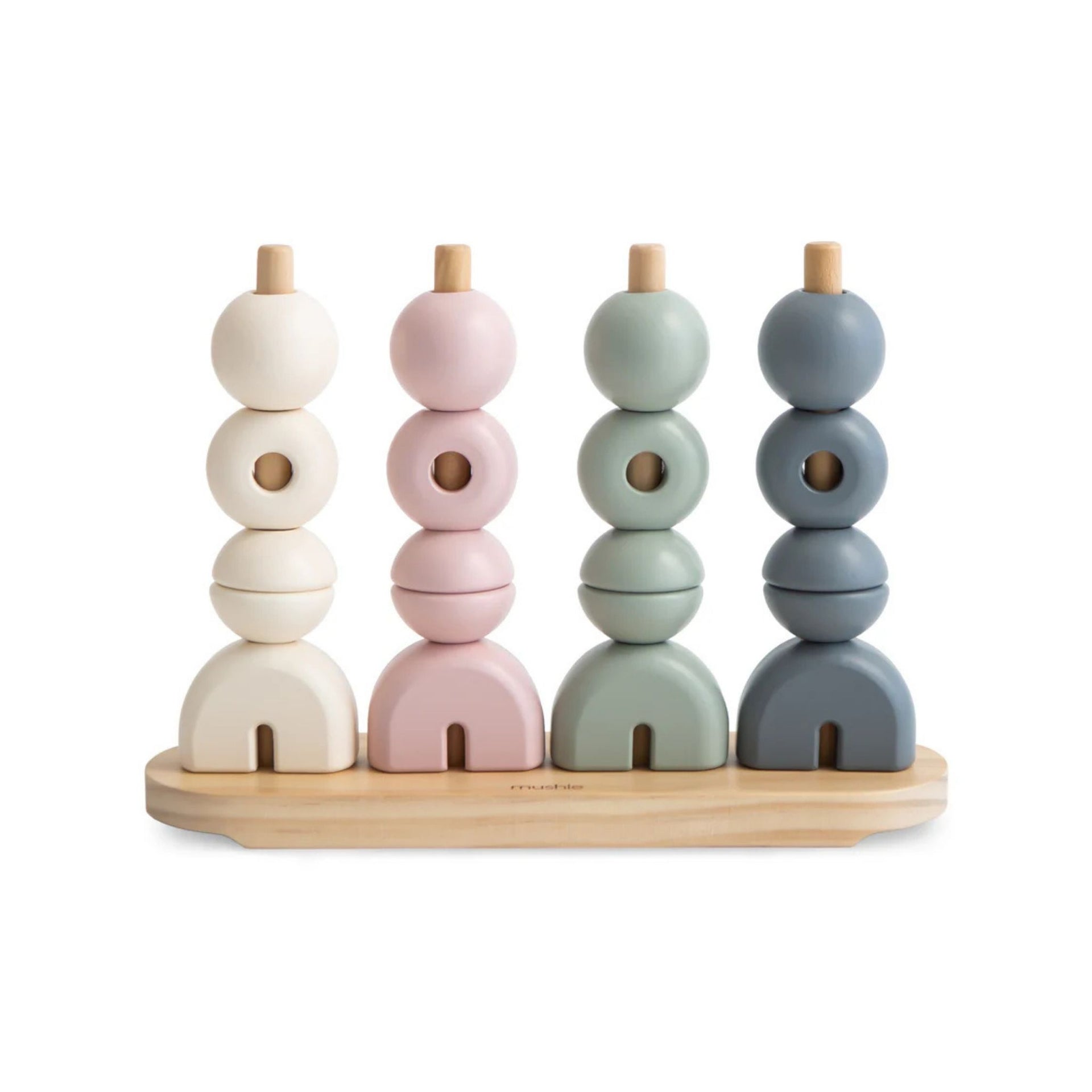 Mushie Wooden Multi Shape Stacker