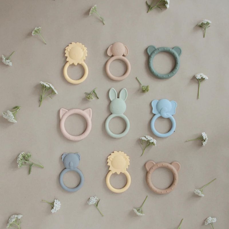 Mushie Teether - Elephant Cloud