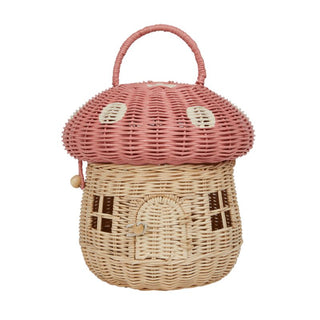 Olli Ella Mushroom Basket - Musk