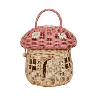 Olli Ella Mushroom Basket - Musk