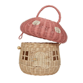 Olli Ella Mushroom Basket - Musk