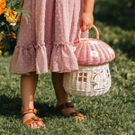Olli Ella Mushroom Basket - Musk