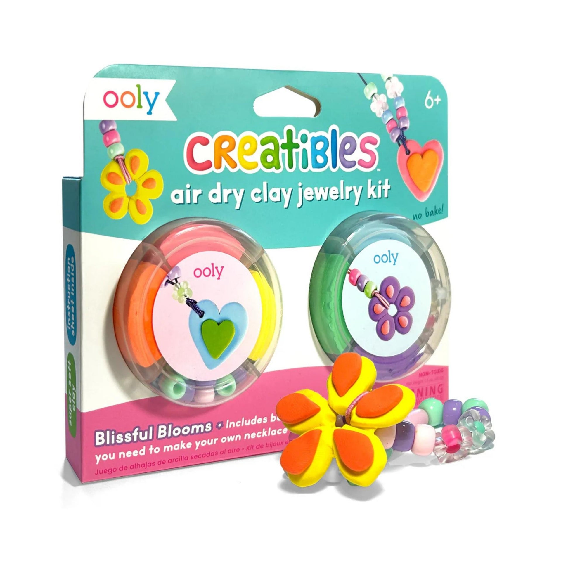 Ooly Creatibles Air Dry Clay Jewellery Kit - Blissful Blooms