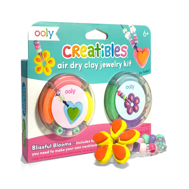 Ooly Creatibles Air Dry Clay Jewellery Kit - Blissful Blooms