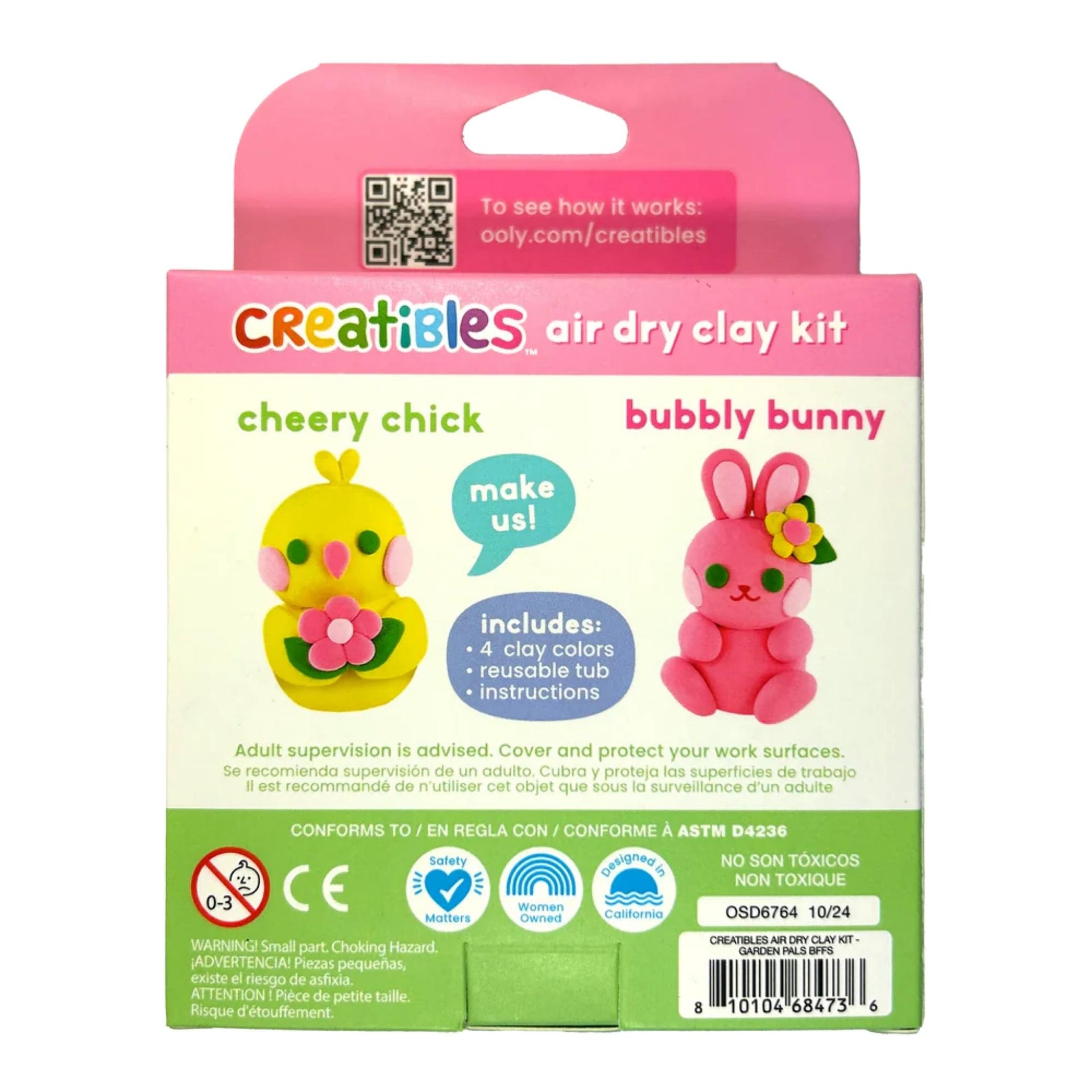 Ooly Creatibles DIY Air Dry Clay Kit - Garden Pals