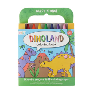 Ooly Carry Along Crayon & Colouring Book Kit - Dinoland