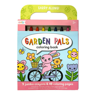 Ooly Carry Along Crayon & Colouring Book Kit - Garden Pals
