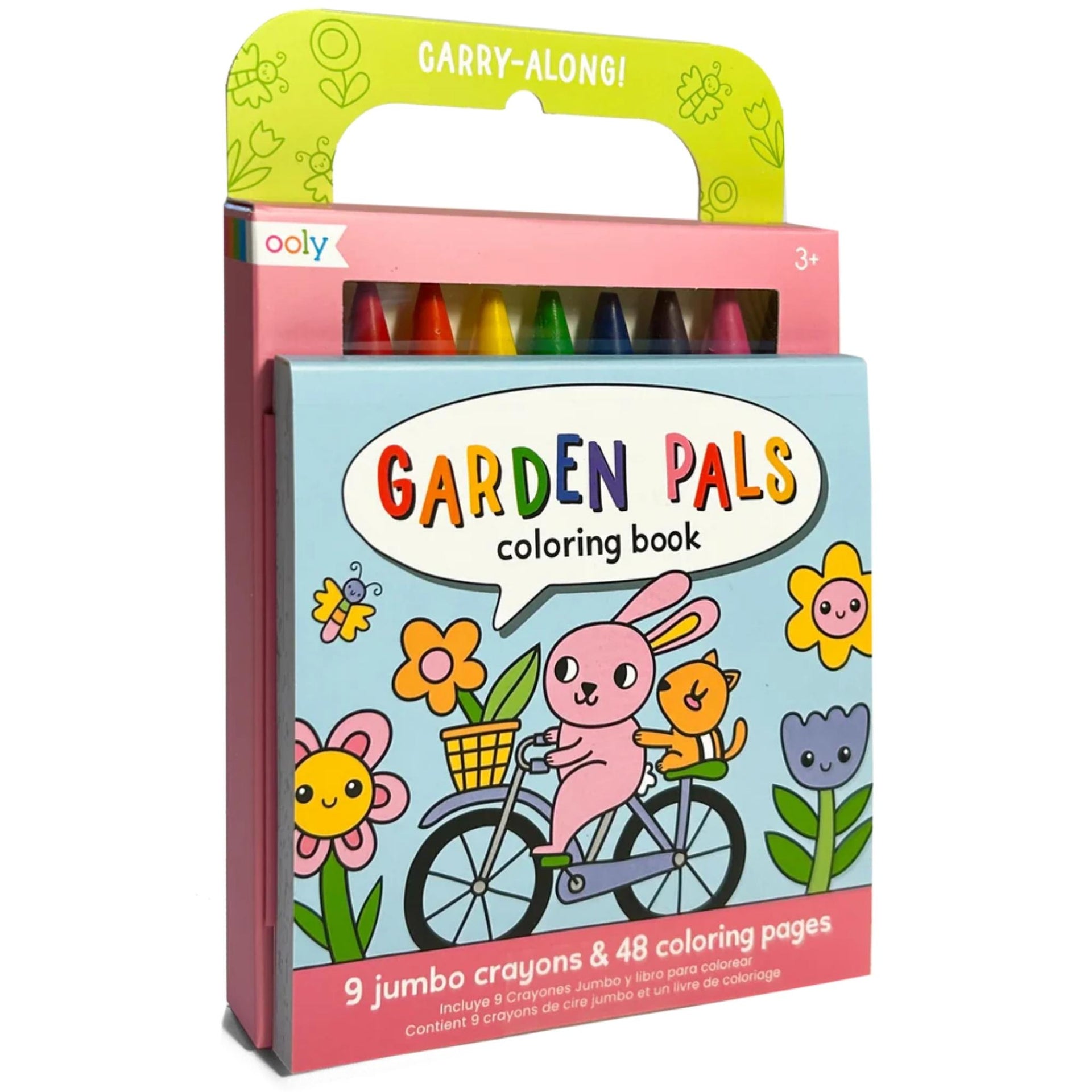 Ooly Carry Along Crayon & Colouring Book Kit - Garden Pals