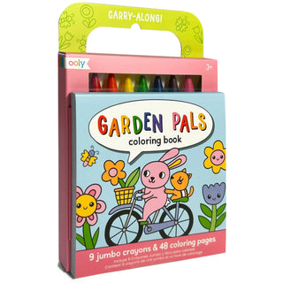 Ooly Carry Along Crayon & Colouring Book Kit - Garden Pals
