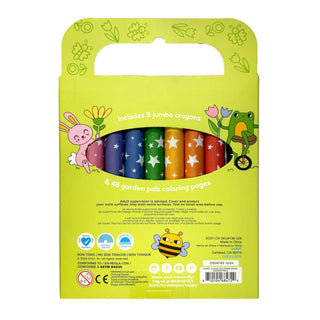 Ooly Carry Along Crayon & Colouring Book Kit - Garden Pals