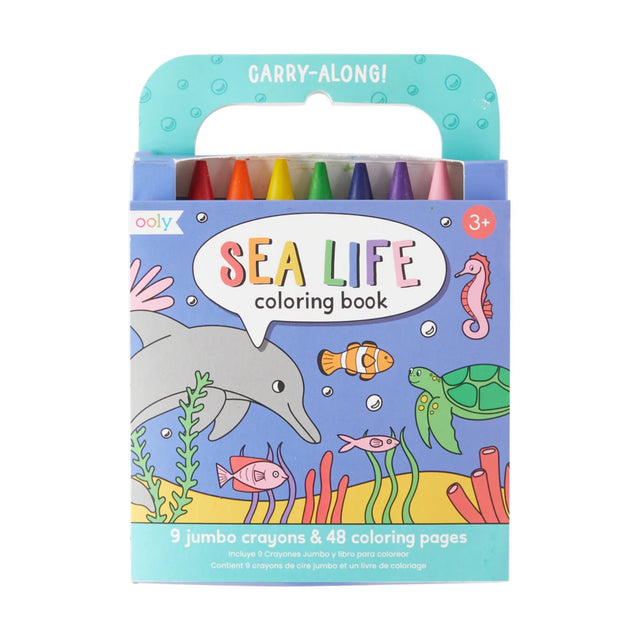 Ooly Carry Along Crayon & Colouring Book Kit - Sea Life