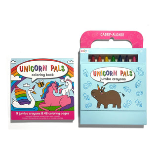 Ooly Carry Along Crayon & Colouring Book Kit - Unicorn Pals