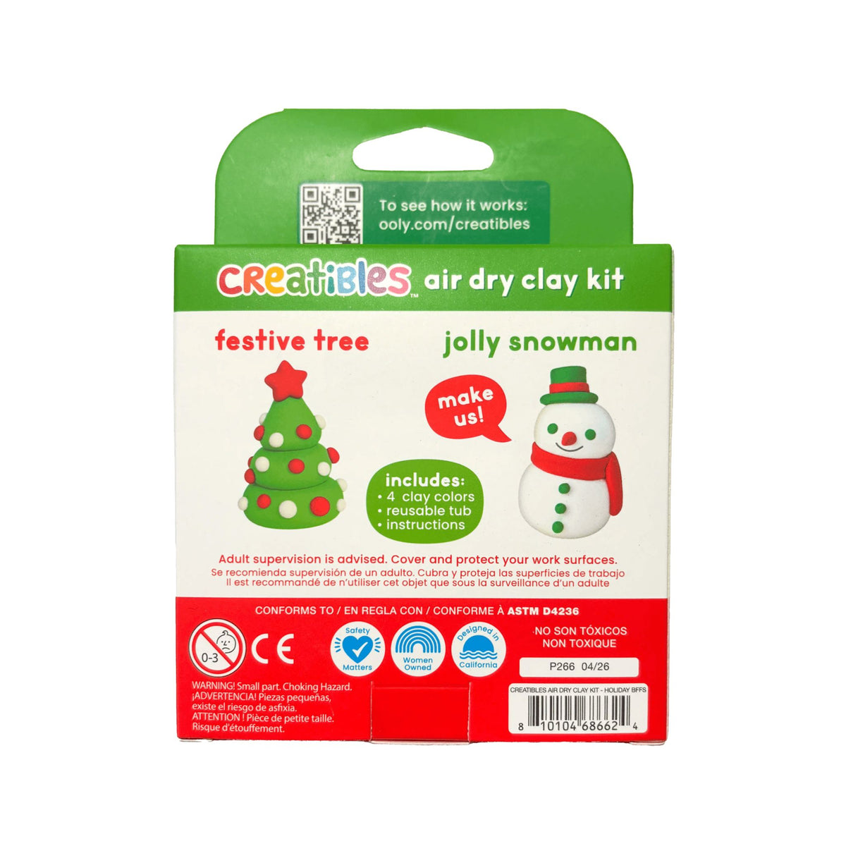 Ooly Creatibles D.I.Y Air Dry Clay BFFs Kit - Holiday BFFs