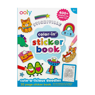 Ooly Colour-in' Sticker Book Cute-A-Licious Doodles