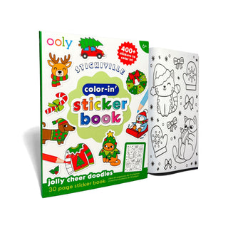 Ooly Colour-in' Sticker Book - Jolly Cheer Doodles