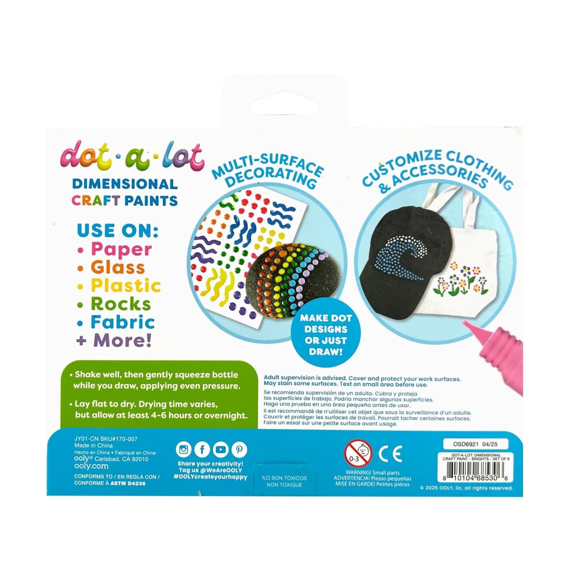 Ooly Dot-A-Lot Dimensional Craft Paint - Bright