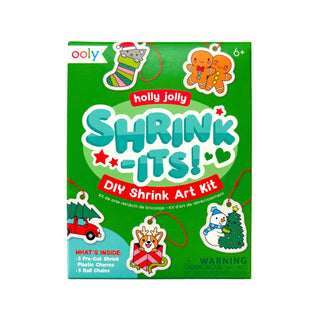 Ooly Mini Shrink-Its! DIY Shrink Art Kit - Holly Jolly