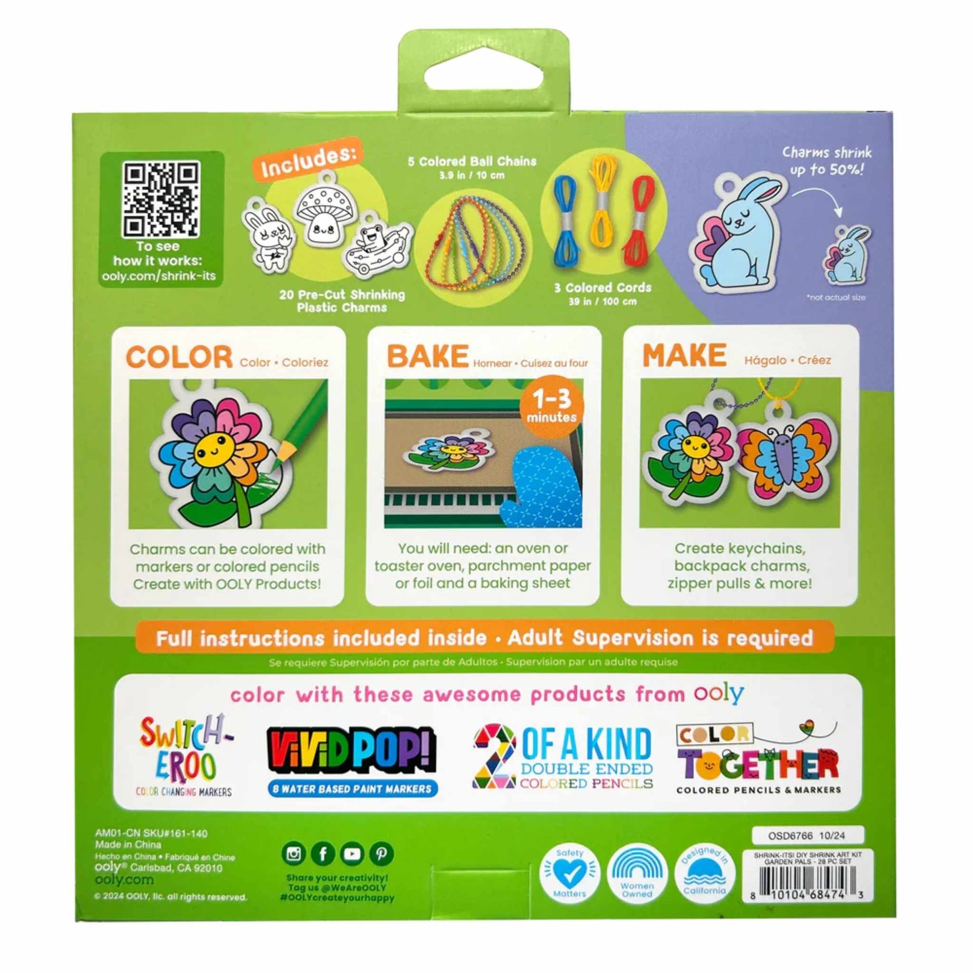 Ooly Shrink-Its! DIY Shrink Art Kit - Garden Pals