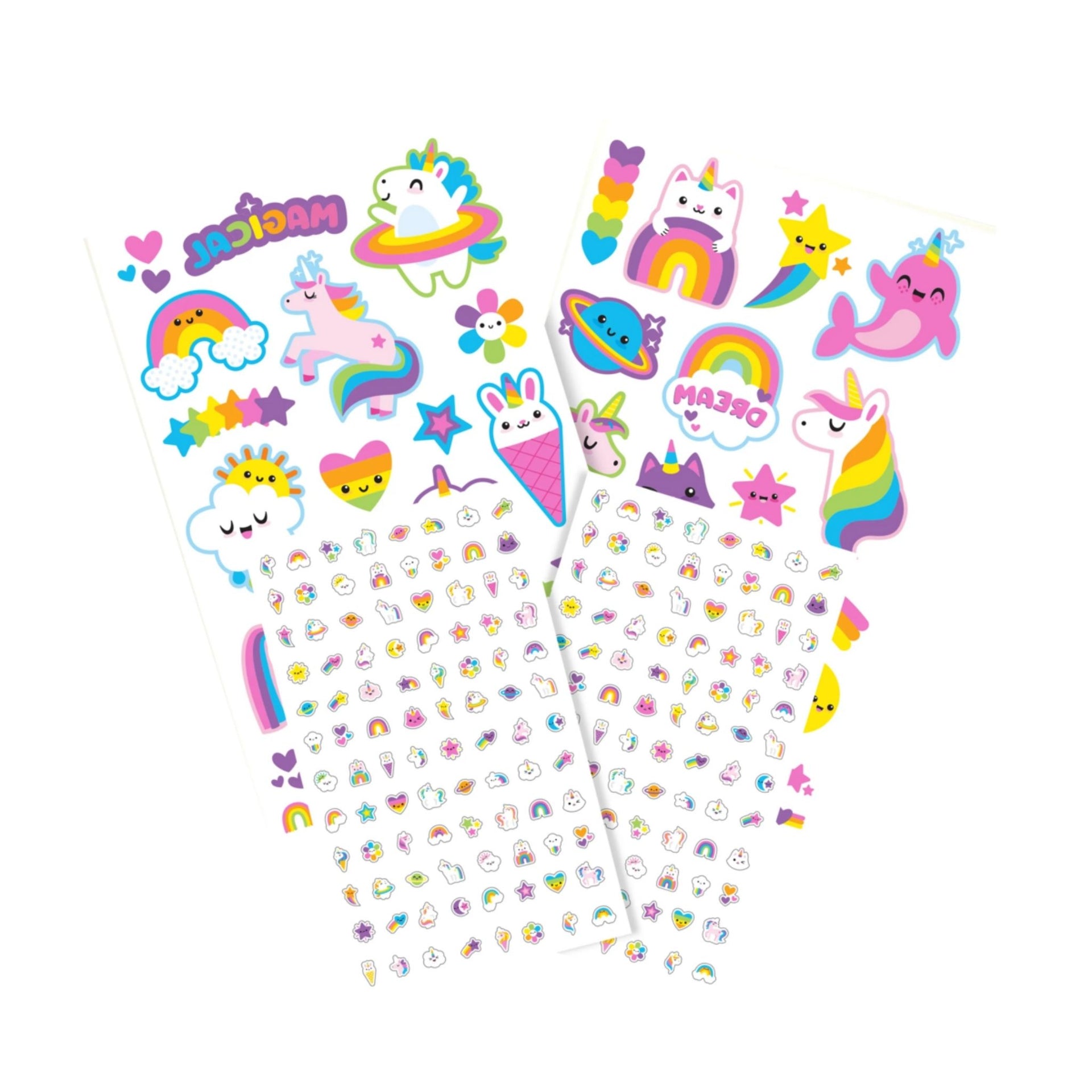 Ooly Tattoo Palooza Nail Stickers & Tattoos - Unicorns & Rainbows