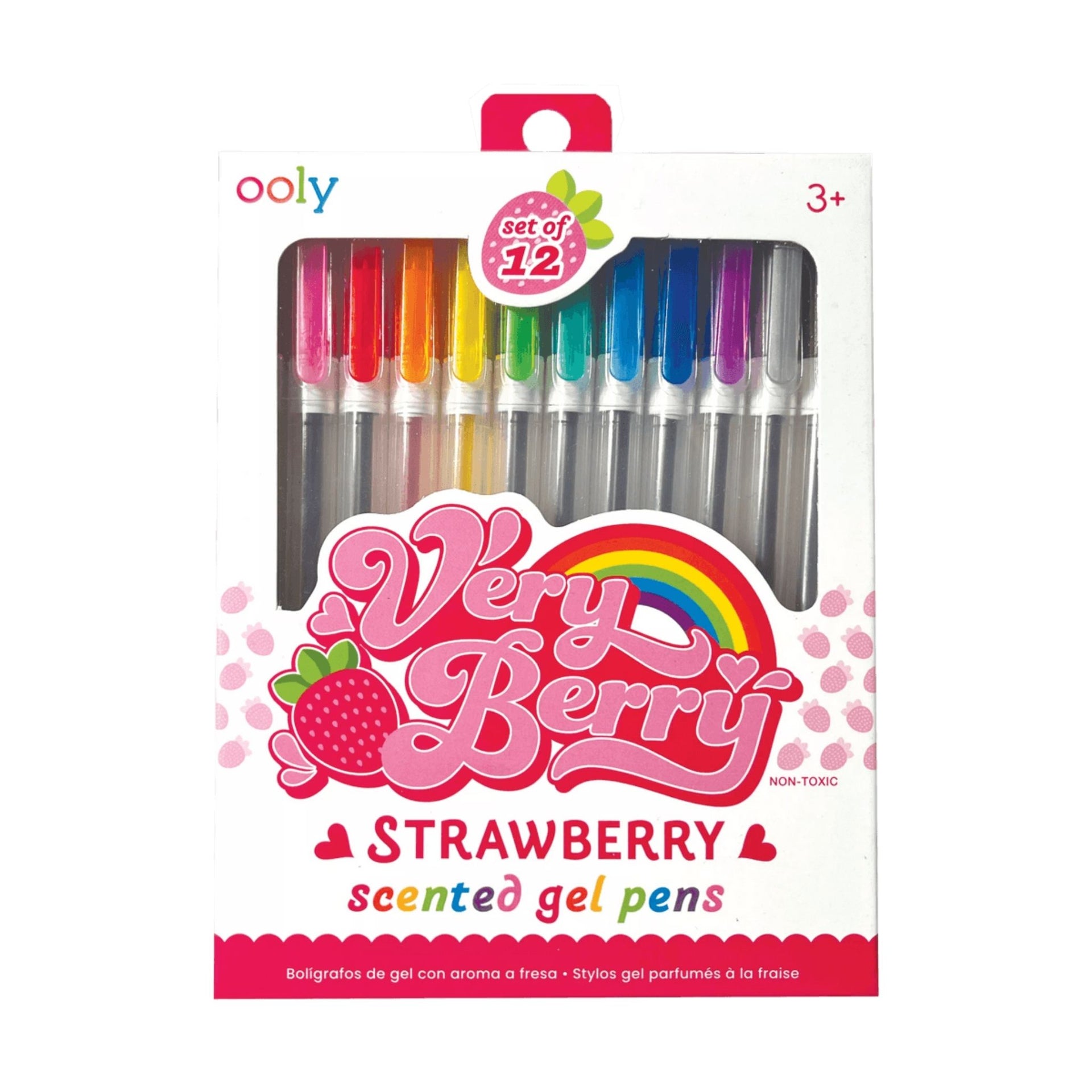 Ooly Very Berry Strawberry Scented Gel Pens