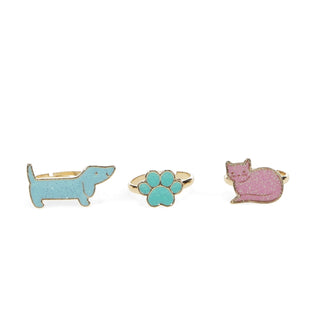 Rex London Dog and Cat Glitter Rings