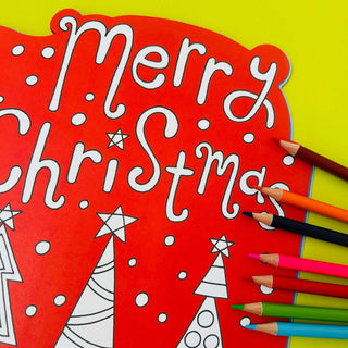 Rachel Ellen Designs Christmas Colouring Book with Stickers