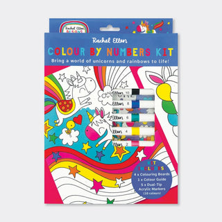 Rachel Ellen Designs Colour By Numbers - Unicorns & Rainbows