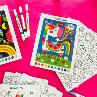 Rachel Ellen Designs Colour By Numbers - Unicorns & Rainbows