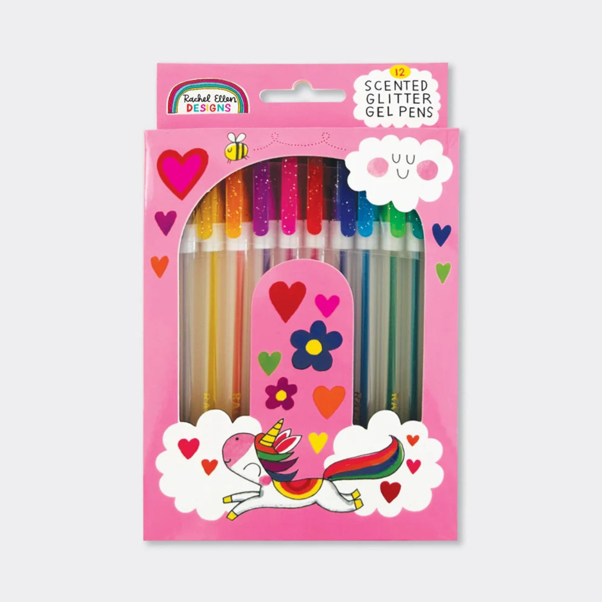 Rachel Ellen Designs Scented Glitter Gel Pens - Unicorn & Rainbow