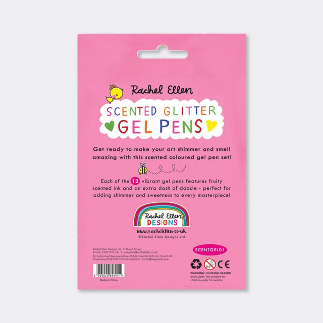 Rachel Ellen Designs Scented Glitter Gel Pens - Unicorn & Rainbow