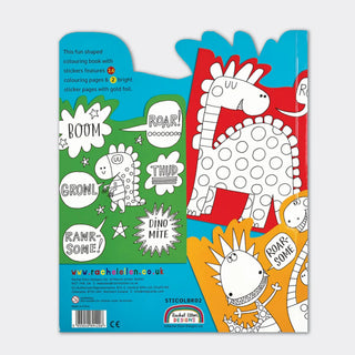 Rachel Ellen Designs Dinosaur Colouring Book With Stickers