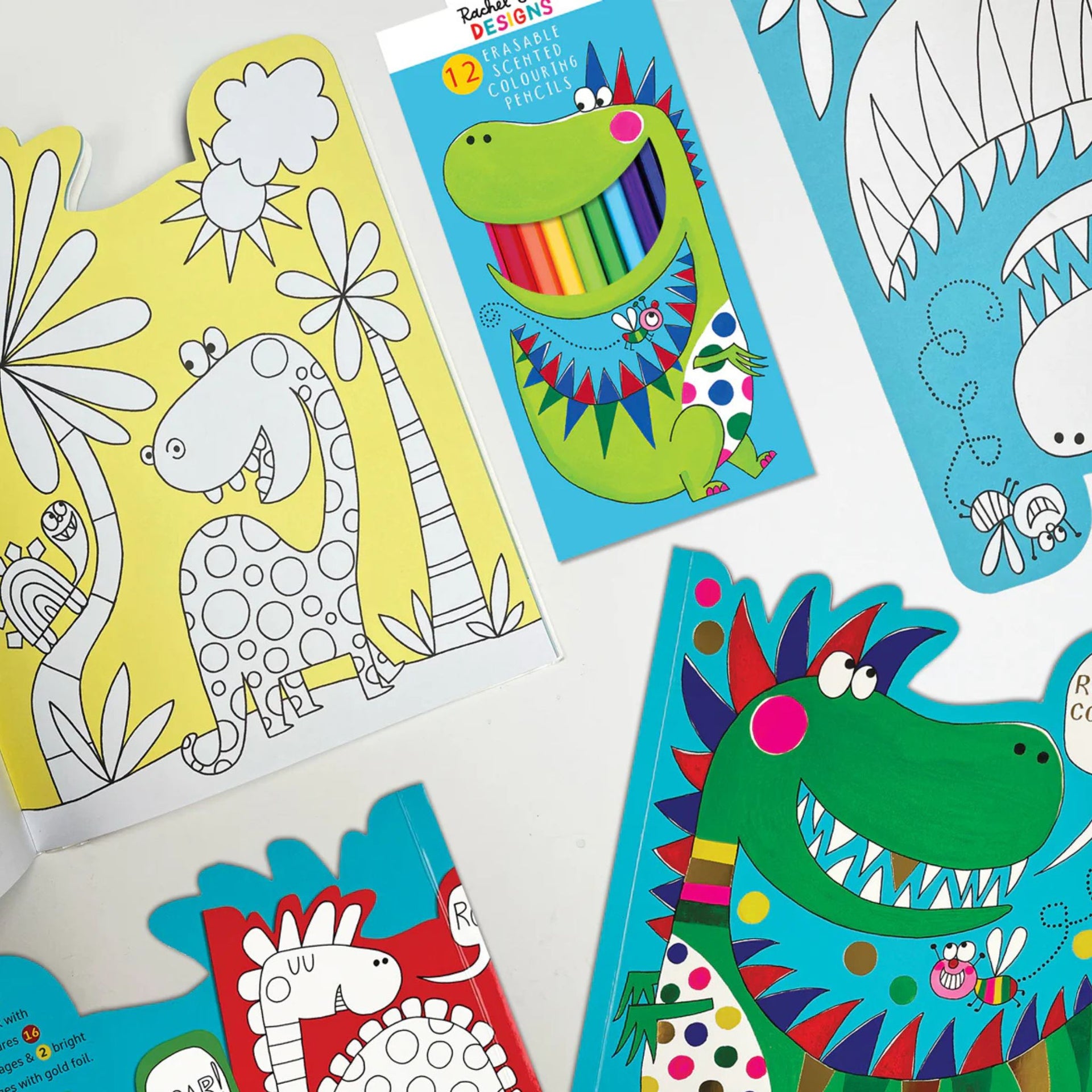 Rachel Ellen Designs Dinosaur Colouring Book With Stickers