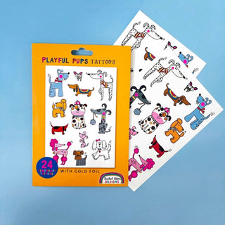Rachel Ellen Designs Temporary Tattoos - Playful Pups