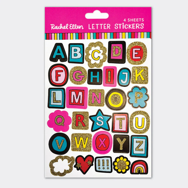 Rachel Ellen Glitter Coloured Letter Stickers