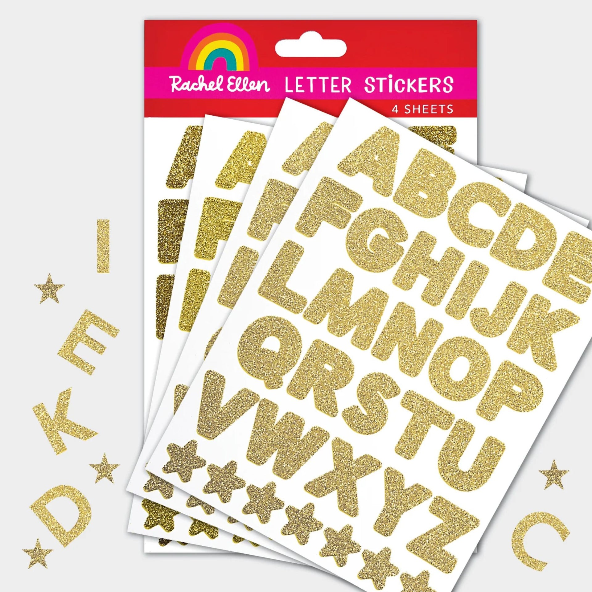 Rachel Ellen Designs Glitter Letter Stickers