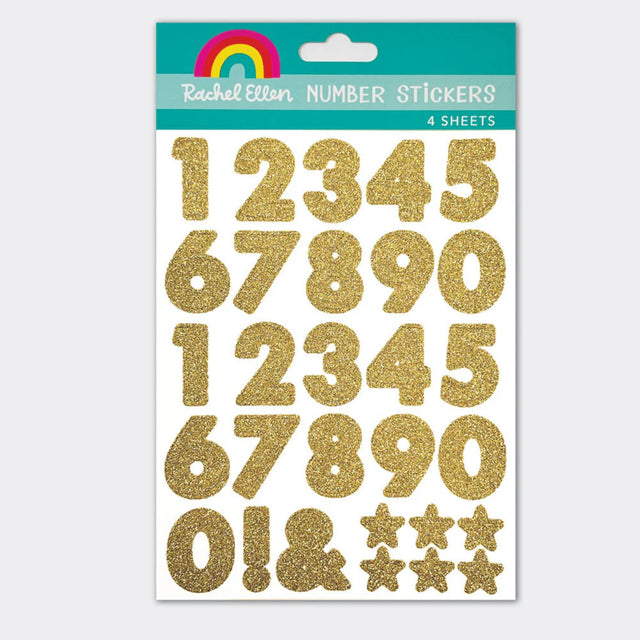 Rachel Ellen Glitter Number Stickers