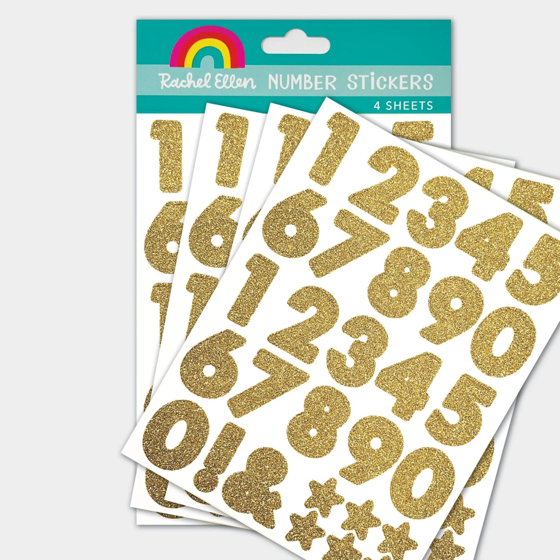 Rachel Ellen Glitter Number Stickers