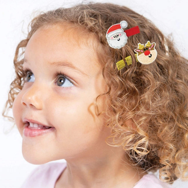 Rachel Ellen Designs Christmas Hair Clips - Santa & Rudolph