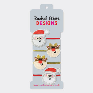 Rachel Ellen Designs Christmas Hair Elastics - Santa & Rudolph