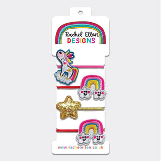 Rachel Ellen Designs Hair Elastics - Unicorn & Rainbow