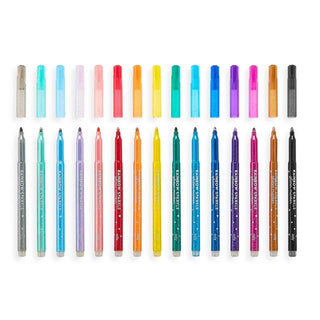 Ooly Rainbow Sparkle Glitter Markers - Set of 15