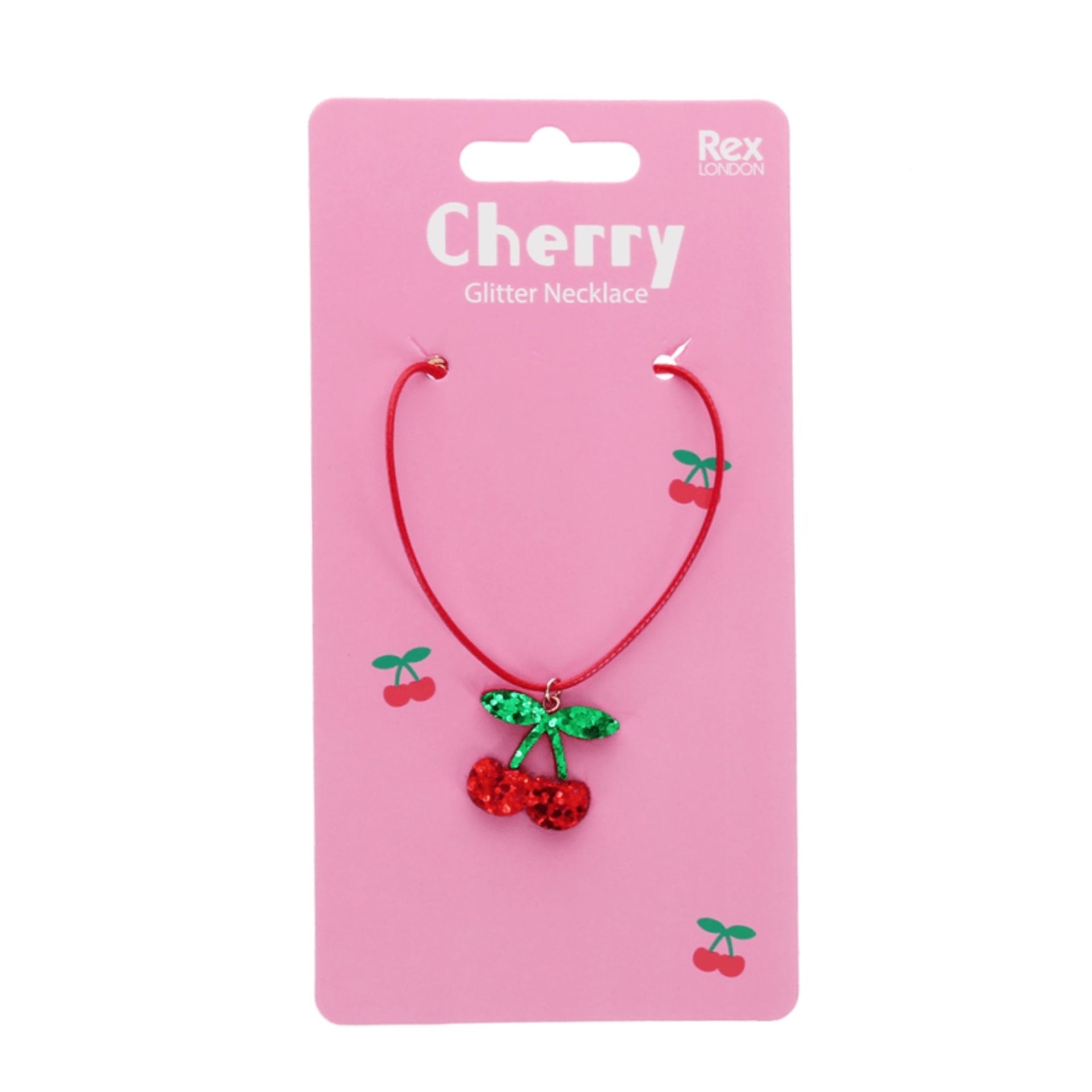 Rex London Cherry Glitter Necklace