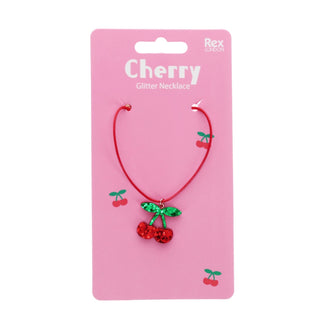 Rex London Cherry Glitter Necklace
