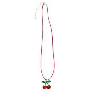Rex London Cherry Glitter Necklace