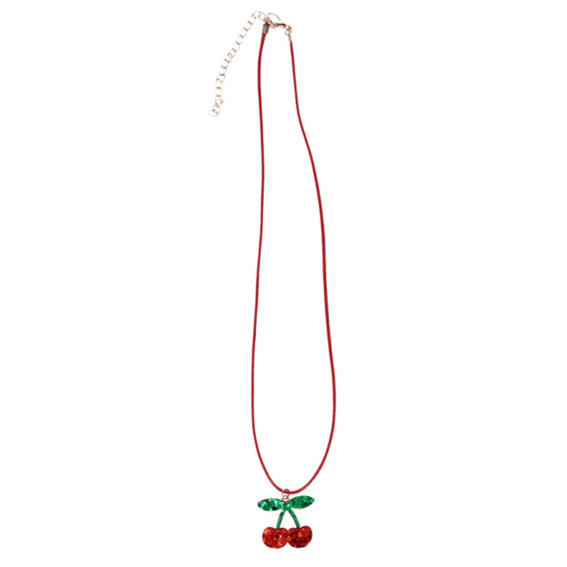 Rex London Cherry Glitter Necklace