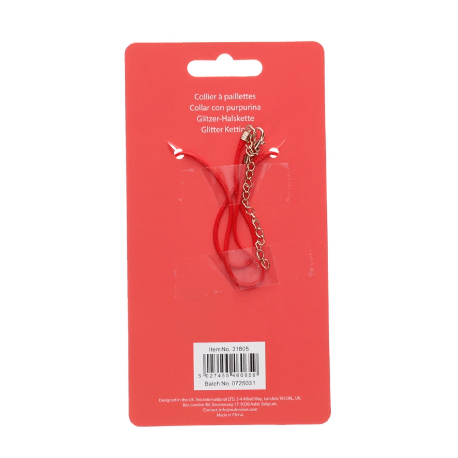 Rex London Cherry Glitter Necklace