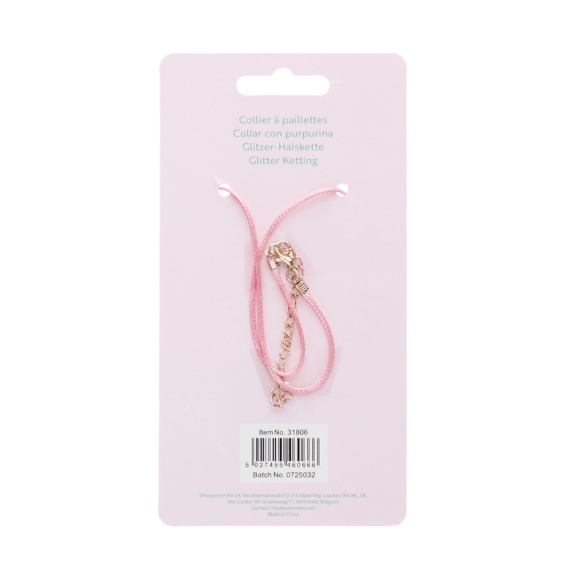 Rex London Unicorn Glitter Necklace