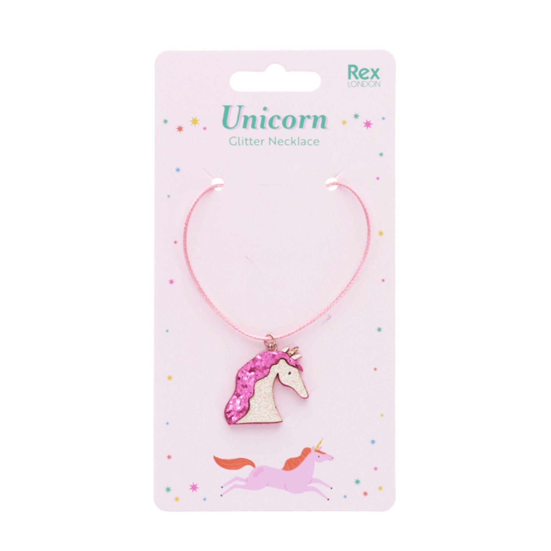 Rex London Unicorn Glitter Necklace